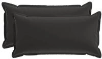 vidaXL Kissenbezug Kissenbezug 2 stk. HOUTEN Schwarz 40 x 80 cm Polyester, (2...