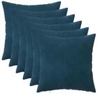 vidaXL Kissenbezug Kissenbezug 6 pcs HEERLEN Blau 50 x 50 cm Samt, (6 St&uuml;ck)