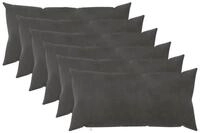 vidaXL Kissenbezug Kissenbezug 6 pcs HEERLEN Dunkelgrau 40 x 80 cm Samt, (6...