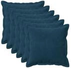 vidaXL Kissenbezug Kissenbezug 6 pcs HOUTEN Blau 30 x 30 cm Samt, (6 St&uuml;ck)