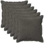 vidaXL Kissenbezug Kissenbezug 6 pcs HOUTEN Dunkelgrau 45 x 45 cm Samt, (6...