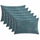 vidaXL Kissenbezug Kissenbezug 6 stk. HEERLEN Blau 30 x 50 cm Chenille-Stoff, (6