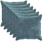 vidaXL Kissenbezug Kissenbezug 6 stk. HOUTEN Blau 65 x 65 cm Chenille-Stoff, (6