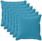 vidaXL Kissenbezug Kissenbezug 6 stk. HOUTEN Himmelblau 65 x 65 cm Polyester, (6