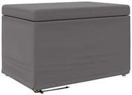 vidaXL Barhocker Hocker Grau 61 x 41 x 40 cm Kunstleder und Engineering Holz (1...