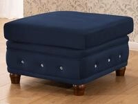 S-Style M&ouml;bel Polsterhocker Chesterfield Cleo Blink aus Samt mit...