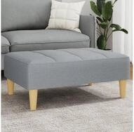 vidaXL Hocker, Fu&szlig;hocker Hellgrau 77x55x31 cm Stoff
