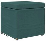 vidaXL Barhocker Hocker Dunkelgr&uuml;n 41 x 41 x 40 cm Stoff und Pressholz (1 St)