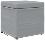 vidaXL Barhocker Hocker Hellgrau 41 x 41 x 40 cm Stoff und Pressholz (1 St)