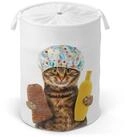 Sanilo W&auml;schekorb Shower Cat, 60 Liter, faltbar, mit Sichtschutz und Griffen,