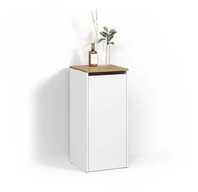 Livinity&reg; W&auml;scheschrank Paolina, Wei&szlig;/Artisan, 40.2 x 88.2 cm mit W&auml;schkorb