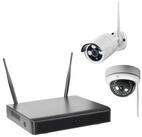 Indexa WLAN-NVR mit 2 Au&szlig;enkameras 1TB HDD WiFi Gefahrenmeldeanlage
