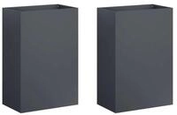 vidaXL Blumentopf Garten-Pflanzgef&auml;&szlig; 2 stk. Anthrazit 50 x 30 x 75 cm (2 St)