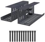 vidaXL Kabelzubeh&ouml;r Unter dem Schreibtisch Kabelmanagement Tray 2 Stk....