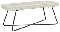vidaXL Sitzbank Bank Creme 110 x 40 x 45 cm Samt (1-St)