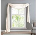 Gardinenbox Freihanddeko (1 St), ohne, transparent, Voile, Uni Volant...