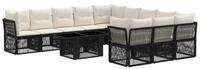 vidaXL Gartensofa Gartensofa-set 12 stk. Schwarz Poly-Rattan, 12 Teile