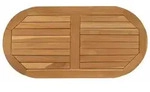 vidaXL Tischplatte Tischplatte 80 x 40 x 2,5 cm Oval Massives holz Natur (1 St)...