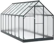 vidaXL Gew&auml;chshaus 183,5 x 423,5 x 207 cm Gew&auml;chshaus mit T&uuml;r Anthrazit