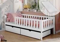 Kids Collective Kinderbett mit Rausfallschutz, Lattenrost und optionaler...