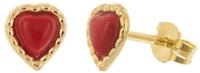 trendor Paar Ohrstecker 28746, M&auml;dchen Gold 333/8K Herz Koralle