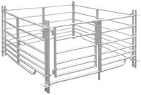 vidaXL Zaun 4-Seiten Schafgehege Verzinkter Stahl 137 x 137 x 92 cm