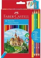 Faber-Castell Buntstift Buntstifte 36 St&uuml;ck + Bleistiftspitzer, Bleistift und