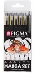 Sakura Fineliner Pigma Micron Manga Sammlung, 6er-Set schwarz