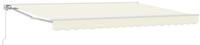 vidaXL Markise Manuell einziehbare Markise Creme 5 x 3 m (1-St)