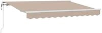 vidaXL Markise Ausziehbare Markise Beige 350 x 200 cm Stoff (1-St) beige