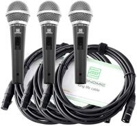 Pronomic Mikrofon DM-58 Dynamisches Gesangs Mikrofon mit Schalter (inkl. 3x Mikrofone