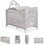 Moni Baby-Reisebett Sleepy, Wickelauflage, Matratze, Spielbogen, Seiteneingang,