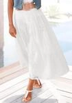 Maxirock BUFFALO "aus Eyelet-Spitze mit Unterrrock", Damen, Gr. 44, wei&szlig;, Web,