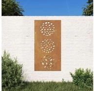 vidaXL Kunstdruck, Garten-Wanddeko 105x55 cm Cortenstahl Blatt-Design