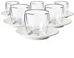 Villeroy & Boch Thermoglas Manufacture Rock Espressogl&auml;ser mit Untertassen,...