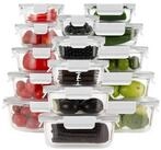 LuxusKollektion Frischhaltedose Meal Prep Boxen Glasdosen Set Verschlussdeckel