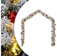 vidaXL Au&szlig;en-Wandleuchte, Weihnachtsgirlande mit Kugeln und LED-Leuchten Gr&uuml;n...