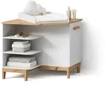 Livinity&reg; Wickelkommode Mailo, Wei&szlig;/Artisan/Artisan, mit T&uuml;r wei&szlig;