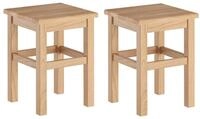 ERST-HOLZ Arbeitshocker Massiver Hocker Sitzhocker Buche Natur 32x32x45 cm