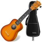 Classic Cantabile Ukulele Sopranukulele (Ukulele, Uke, 15 B&uuml;nde, leichtg&auml;ngige