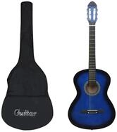 vidaXL Akustikgitarre 44 39quot Klassikgitarre f&uuml;r Anf&auml;nger mit Tasche Blau 4...