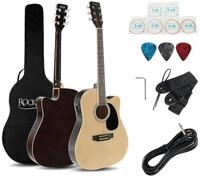 Rocktile Westerngitarre WSD-8CE-NT Slim Line Westerngitarren Set - Dreadnought