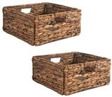 IDIMEX Dekokiste LANZI (Set), Aufbewahrungskorb aus Wasserhyazinthe, 2er Set