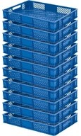 BRB-Lagertechnik Stapelbox 10x Eurobeh&auml;lter/B&auml;ckerkiste durchbrochen, LxBxH