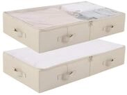 LuxusKollektion Unterbettkommode Aufbewahrungsbeh&auml;lter 2er Pack PVC Deckel
