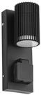 Lindby Au&szlig;en-Wandleuchte Enerio, Metall, Schwarz IP44, 1 x 10 W LED