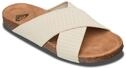 Sandale ROXY "MANNAE CROSSED", Damen, Gr. 39, beige (taupe), Textil, Schuhe Sandale