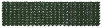 vidaXL Balkonsichtschutz Balkonsichtschutz mit Bl&auml;ttern Dunkelgr&uuml;n 300 x 75 cm