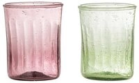 Bloomingville Glas Sunil Trinkglas in Bunt 240 ml Trinkgl&auml;ser f&uuml;r Tischdeko, Glas,