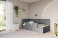 ALTDECOR Jugendbett NORY (Jugendbett mit Bettkasten und Lattenrost, Polsterbett...